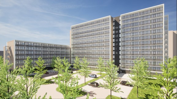 Nieuwe uitstraling flat Wederikstraat